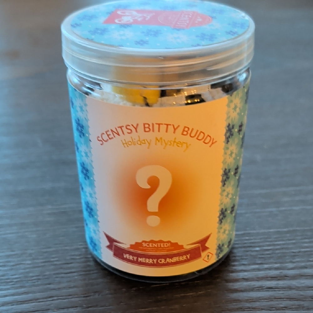 Scentsy Bitty Buddy Holiday Mystery Scented Jar - Blue